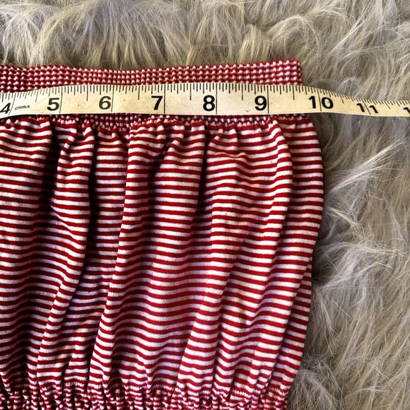 ANGIE Dress Sz S Red White Stripes Strapless Dress Midi Length Summer Tube Top - Picture 7 of 11